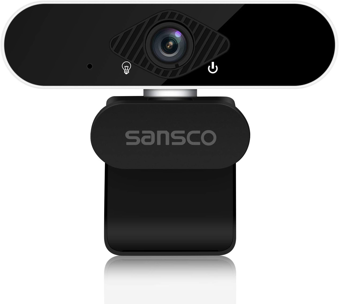 SANSCO 1080p Full HD Webcam with Microphone, Noise-Reducing, Plug and Play PC USB Web Camera for Video Calling Recording