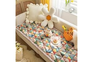 Yoovat Funny Couch Cover - Magic Garden Cotton Protective Plaid Cream-Coloured Large Plaid Square Pet Mat Bed (Triangular Lattice Iris, 60x180 cm/23.6x70.9 in)