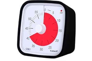 Visual Timer with Protective Case, Yunbaoit Upgraded 60-Minute Countdown Timer for Kids and Adults with Low Battery Remind, S