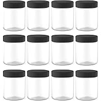 MANSHU 6 Pack 8 Oz Clear Empty Slime Storage Containers, Slime Jars with Lids for little arts and crafts and household suppli