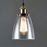 Lightsjoy Hängeleuchte Vintage Glas Pendelleuchte Industrial Hängelampe