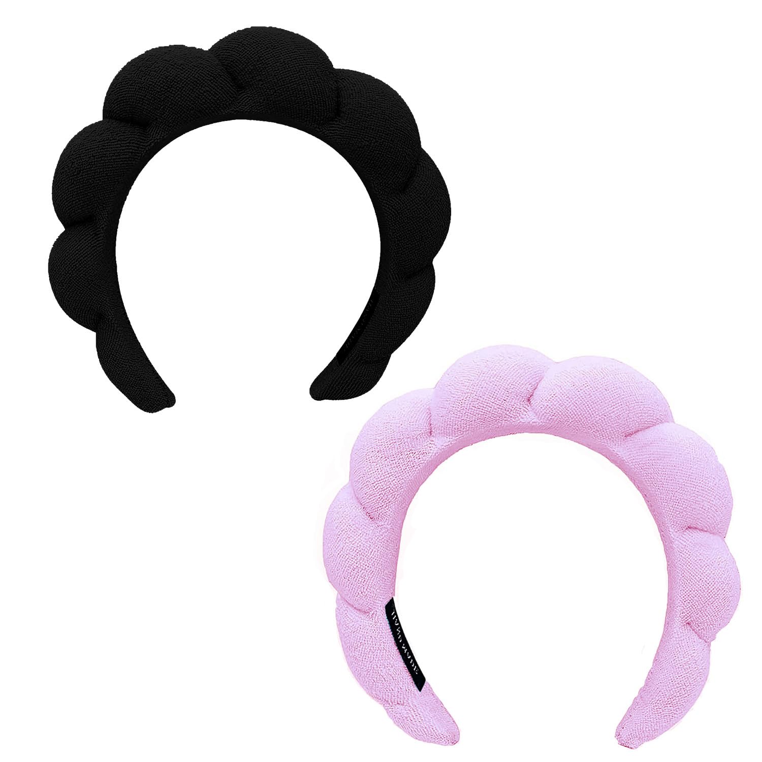 Photo 1 of TYSSELY Spa Headbands for Washing Face Makeup Skin Care Headband Women Bubble Facial Beauty Headbands Puffy Shower Towel Band Hair Headband