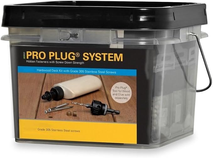 Starborn Pws08133035 Pro Plug System Wood Deck Kit, Ipe, 8, Set Screws