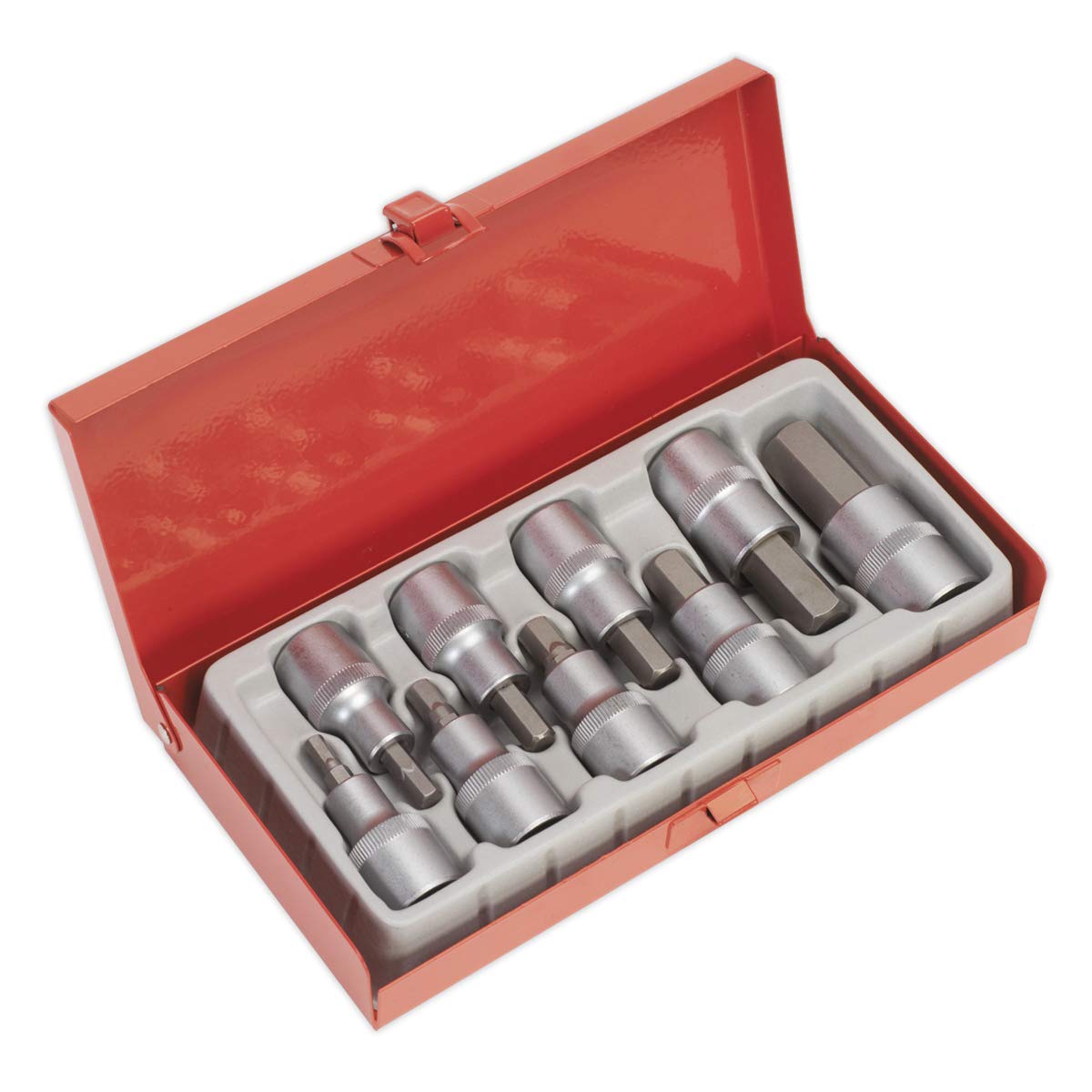Sealey Ak620 Hex Socket Bit Set 9Pc 1/2Sq Drive