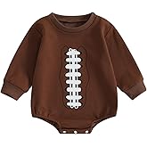 Baby Football Outfit Toddler Boy Girl Game Day Onesie Bubble Sweatshirt Romper Infant Fall Winter Clothes
