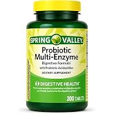 Spring Valley Probiotic Multi-Enzyme Digestive Formula Tablets, 200 Count
