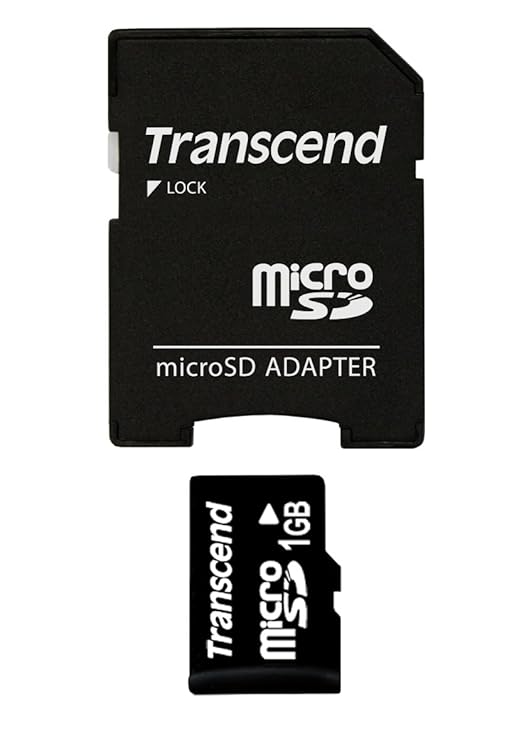 Transcend Micro SD 1GB Speicherkarte mit SD-Adapter