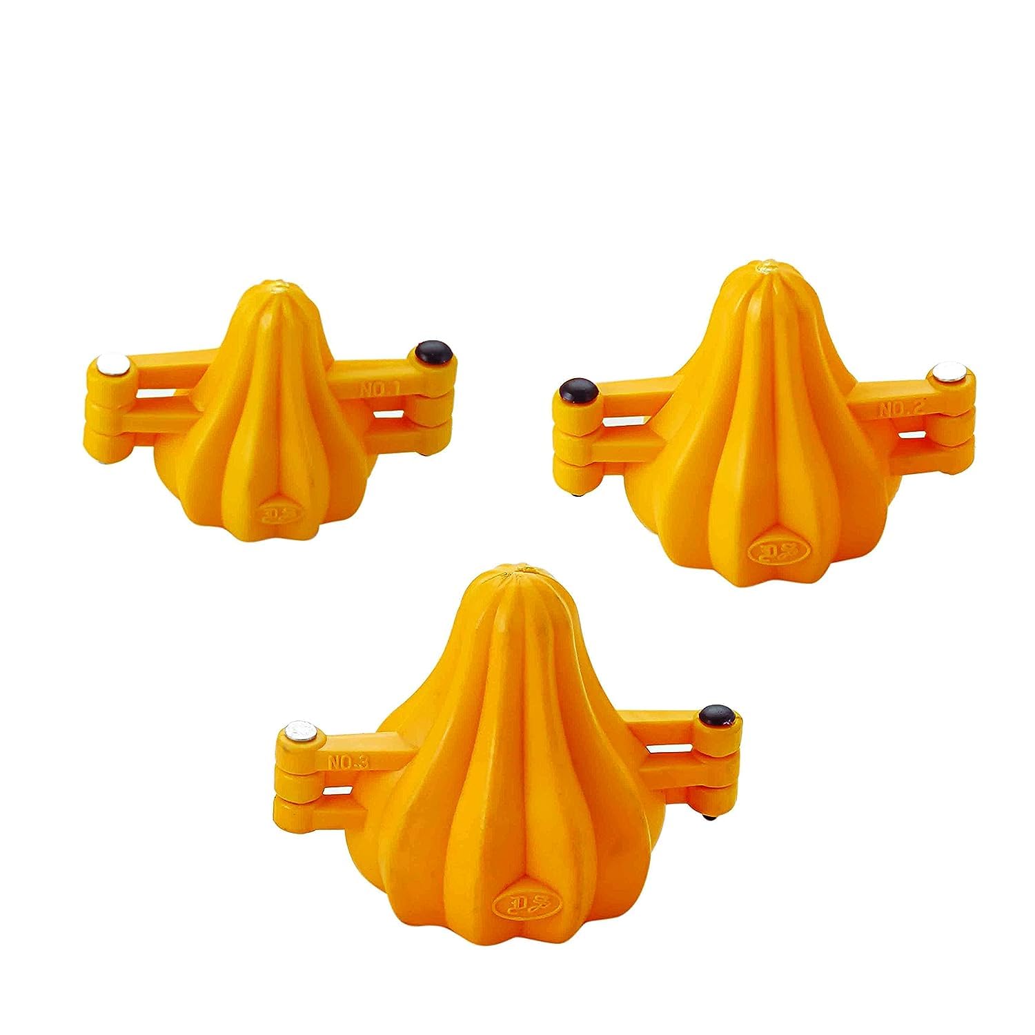 Garden Of Arts Multi Utility Plastic Modak Mould Set for Ganesh Festival (Modak Set of 3) Small Medium and Large 1,2 and 3 Number Size