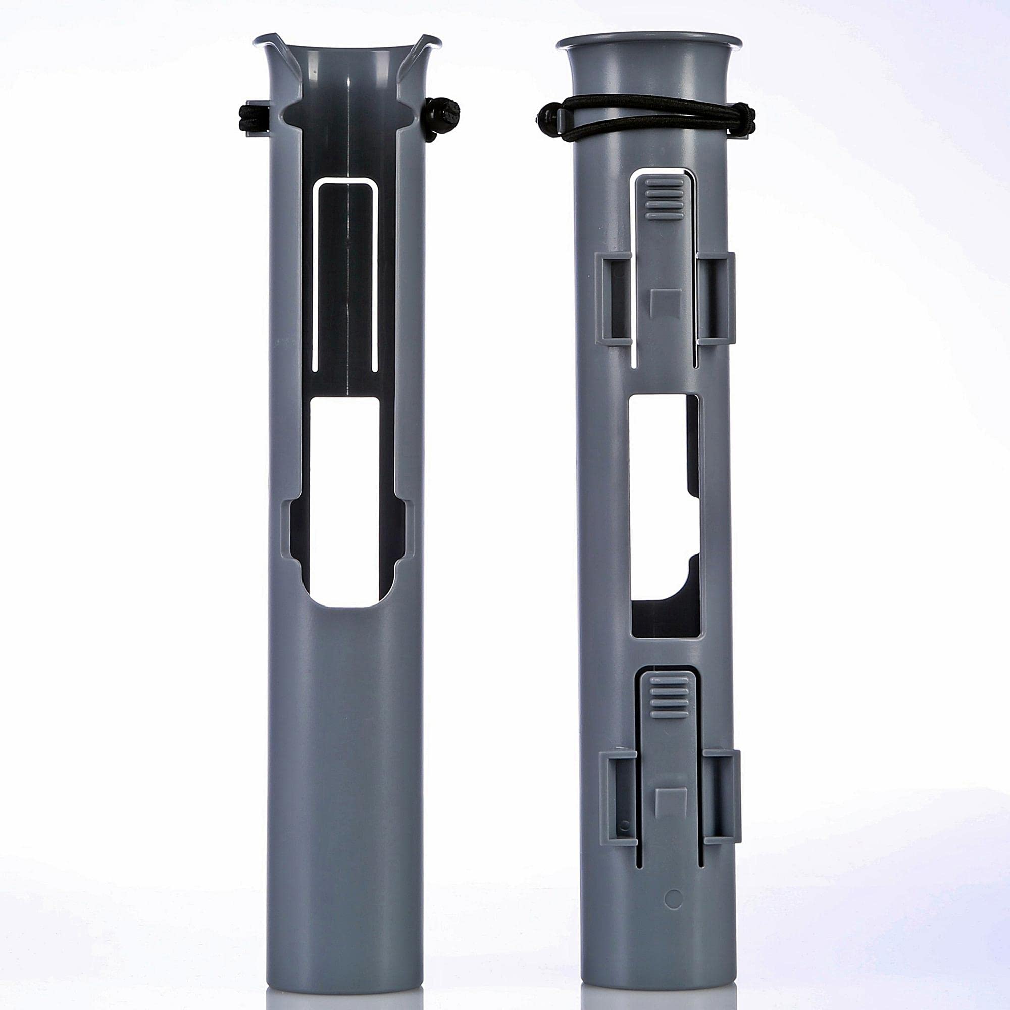 Rod-Runner Fishing Rod Holder | Closed for Spinning and Fly Fishing Reels | Gray