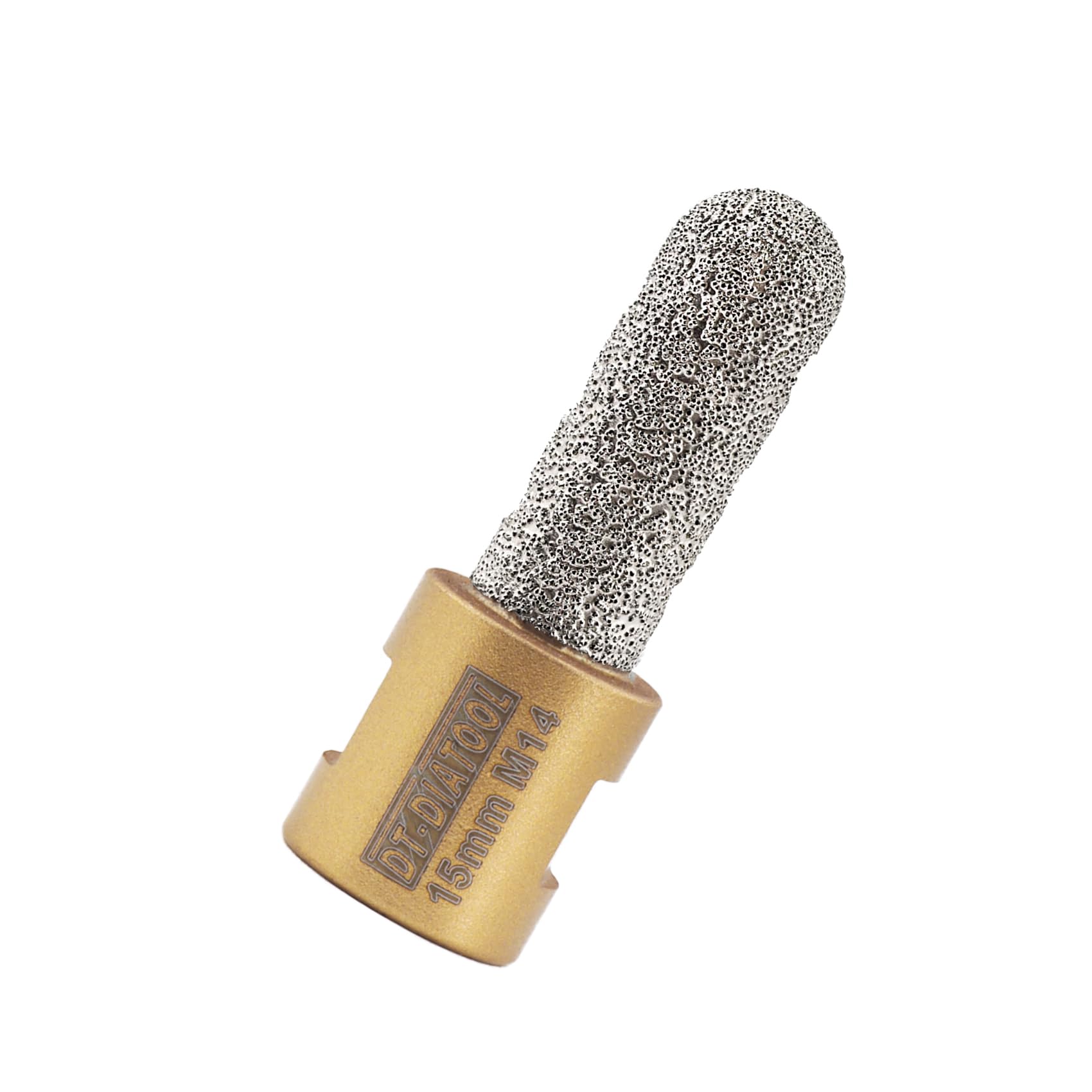 DT-DIATOOL Diamond Milling Bit 15mm Enlarge Existing Holes of Porcelain Tile Marble Countertop Diamond Coated Finger Bit