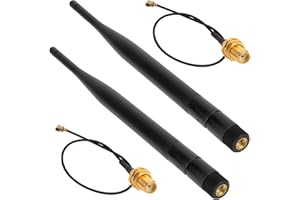 MAKERHAWK 2 Pack 915MHz LORA Antenna 5dBi Gain Omni SMA Male Connector + RF Antenna Adapter Cable
