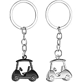 uxcell Golf Cart Keychain, Metal Golf Keychain Pendant Rings Organizer Bag Charm Accessories for Golfer