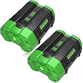 2Packs 5000mAh Ultra High Capacity Lithium ion Battery Replacement for EGO 56V Battery Compatible with EGO 56 Volt BA2800 BA2800T BA4200 BA4200T BA1400 BA1400T BA5600T Cordless Power Tools(Green)