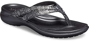 crocs capri v sequin casual lightweight beach flip flop