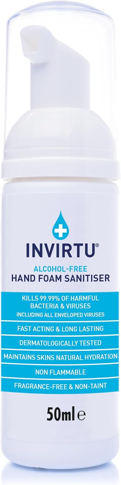 BYOTROL INVIRTU Alcohol Free Hand Sanitiser Foam 50ml Hospital Grade
