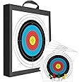 - QI HUO JU - Archery Target EVA Foam Targets for Youth Beginner Backyard Shooting Targeting, 20'' Durable Bow and Arrow Practice Target Block with 5 Target Paper, 4 Pins