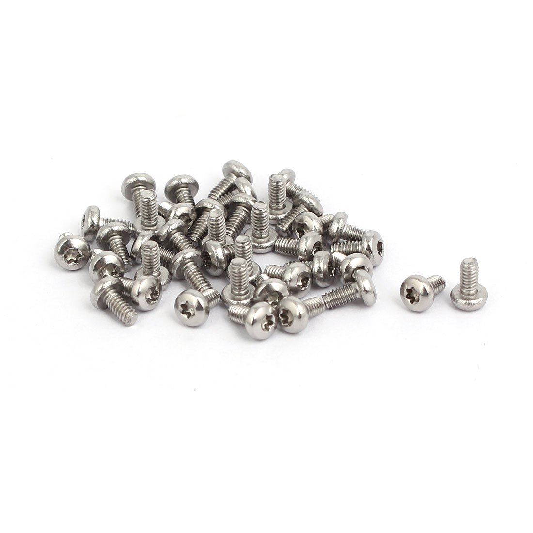 Sourcingmap M2 x 4mm 304 Stainless Steel Torx Pan Head Screws Bolts Fasteners 40pcs