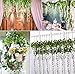 TRvancat Artificial Wisteria Hanging Vine 12 Pack 3.6FT/pcs, Fake Silk Flowers in Natural Chain Garland for Wedding Ceremony Arch Party Home Garden Decor (White)