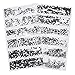 3456 Pcs Crystals Diamond Rhinestones AB Clear Flat Back Round Gems Flatback Glass Crystals Mixed Size Crystals Gems for Crafts Clothes Shoes Makeup Bags Decor, 6 Sizes(Black)