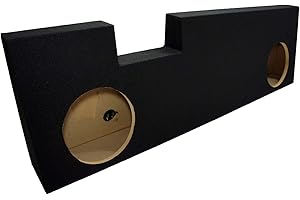 American Sound Connection Compatible with Ford F250 or F350 Super Crew Cab Truck 2001-2014 Dual 10" Subwoofer Sub Box Speaker Enclosure