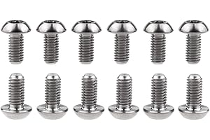 Wanyifa 12Pcs Ti Titanium Bolts Torx M5x10 Bicycle Bike Disc Brake Cycle Rotor Screws Gr5 (Titanium)