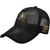 Marotow Cool Full Mesh Baseball Cap for Men, Unisex Summer Mesh Baseball Cap with Star Badge