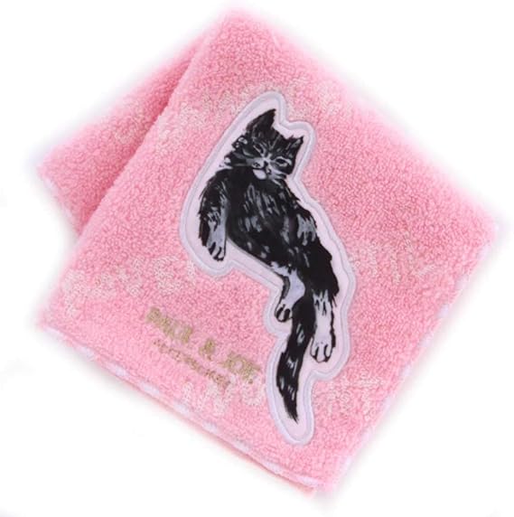 Amazon ポール ジョー レディース タオルハンカチ ピンク キャットモチーフ 綿100 刺繍 婦人 ハンドタオル 25cm ポールアンドジョー Paul Joe Accessoires 9503 01 ハンカチ バンダナ 通販