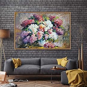 Floating Framed Canvas Wall Art for Living Room, Bedroom Bouquet Canvas Prints for Home Decoration Ready to Hang - 16x24 inches