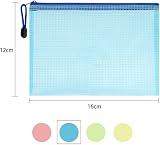 Vicloon 12Pcs A6 Zip Lock Bags Mesh Document Wallets Multicolor view 2