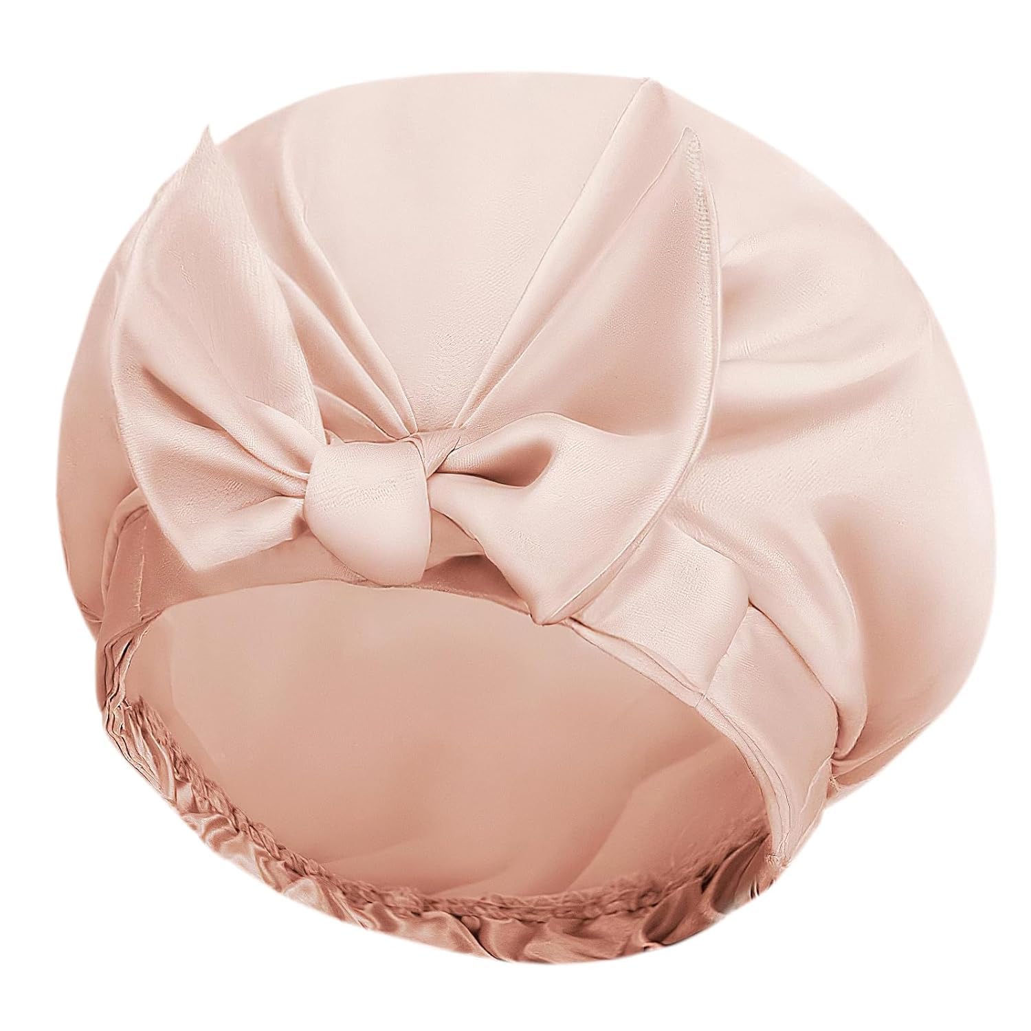 Shower Caps, Reusable Shower Cap for Women, Double Layer Waterproof Hair Cap, Large Size for All Hair Lengths,for Girls Spa Home Salon Use （Pink）