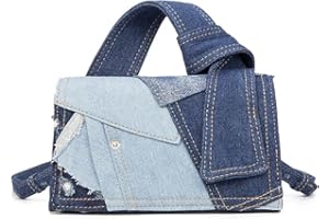 GASSDA Purses For Women Trendy Mini Purse Cute Purses Denim Mini Bags For Women Top Handle Clutch Handbag Best Gift For Teen Girl