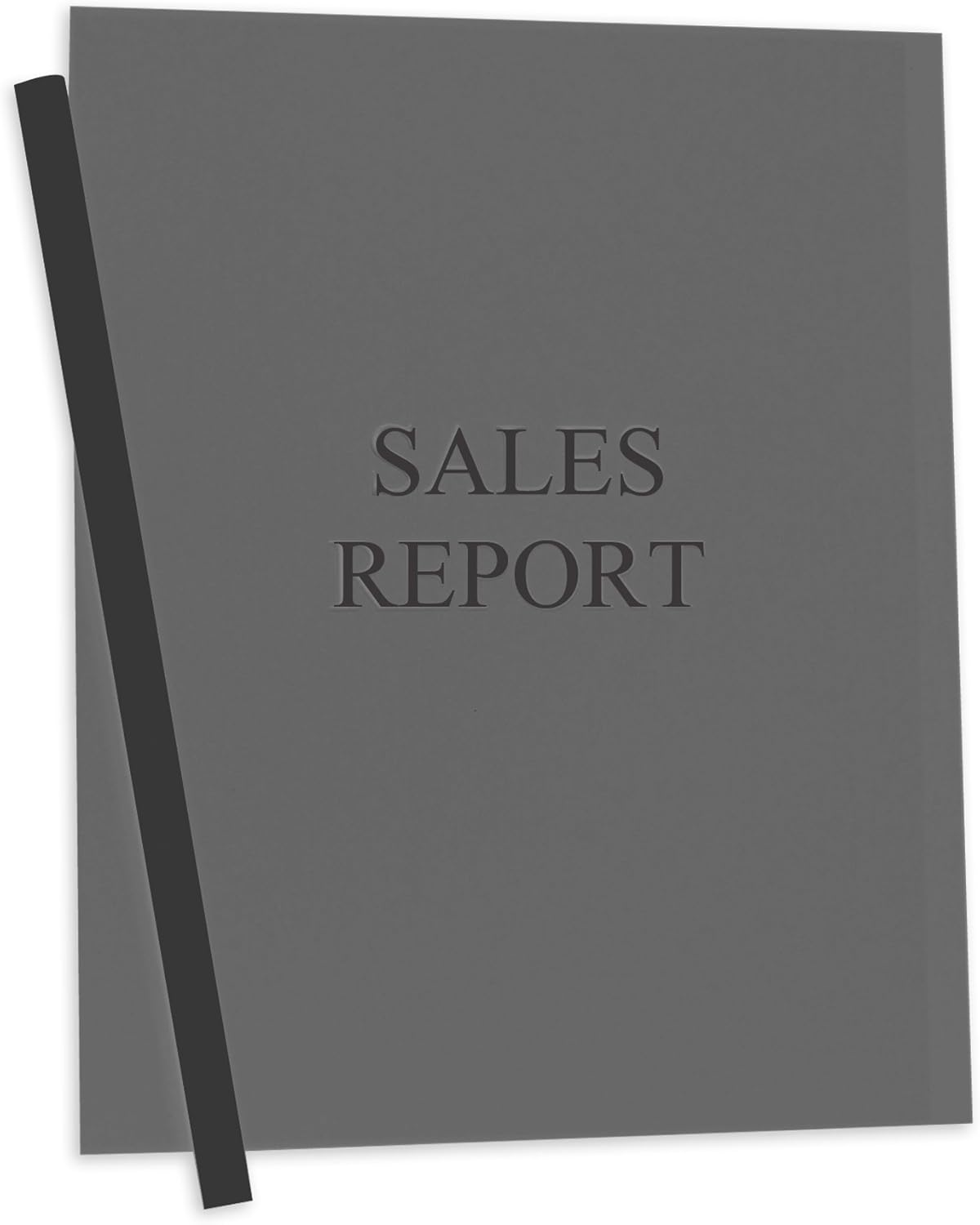 CLine Report Covers with Binding Bars, Smoke Vinyl, Black