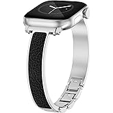 WINGLE Slim Watch Band for Apple Watch Band Women 38mm 40mm 41mm 42mm 44mm 45mm 46mm Series 11 10 SE 3/2/1 Jewelry Dressy Bracelet Thin Metal Strap Designer Luxury Bangle for iWatch 9 8 7 6 5 4 3 2 1