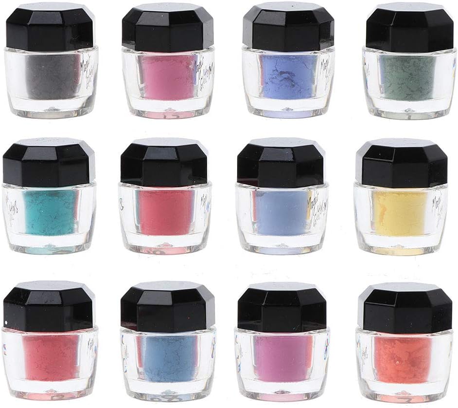 taxiner 12Pcs Thermochromic Pigment Resin Magic Powder Color Change Resin Jewelry Making