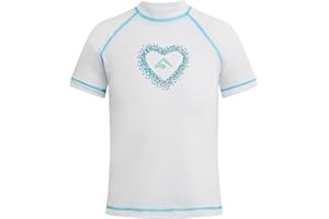 Kanu Surf Girls' Karlie Rash Guard UPF 50+ Sun Protection Short Sleeve Swim Shirt