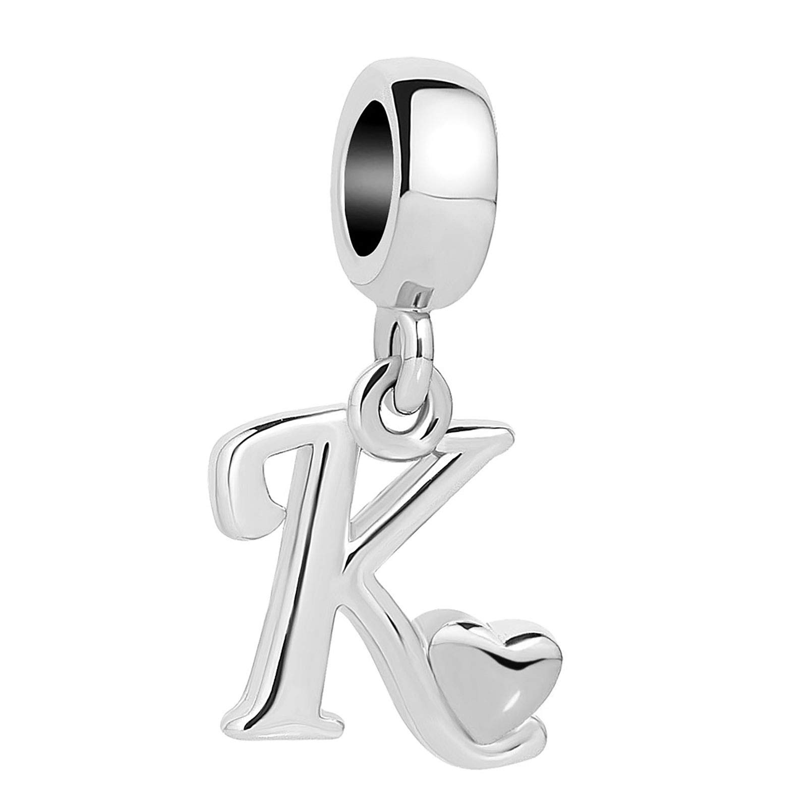 KunBead Jewelry Letter K Initial Charms Niece 16 50 Birthday up Genuine Mother Daughter Bead Charms for Mum