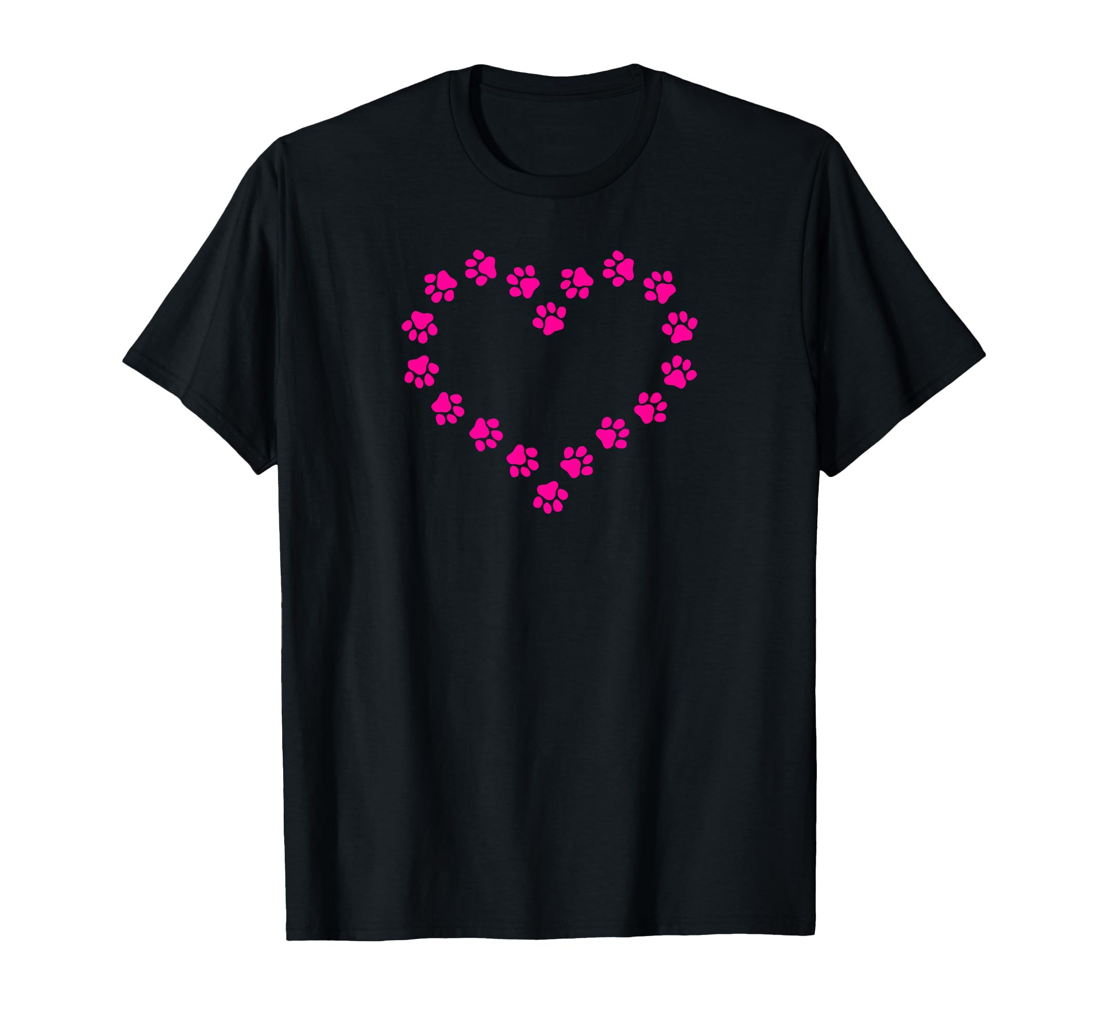 Cute Dog Paw Print Dog Gifts Paw Print Ornament Heart Love T-Shirt