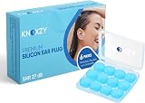 KNOXZY Silicone Ear Plugs for Sleeping Noise Cancelling Re-Usable Waterproof