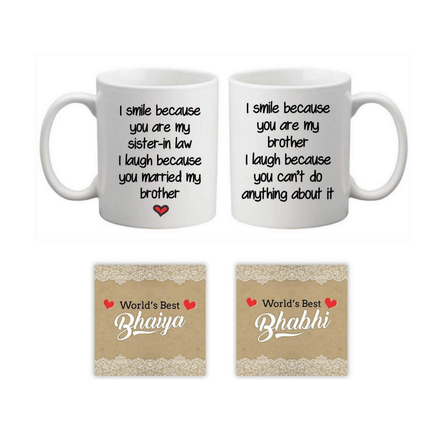 Buy Yaya Cafe Anniversary Gifts For Brother Bhabhi Mugs Funny