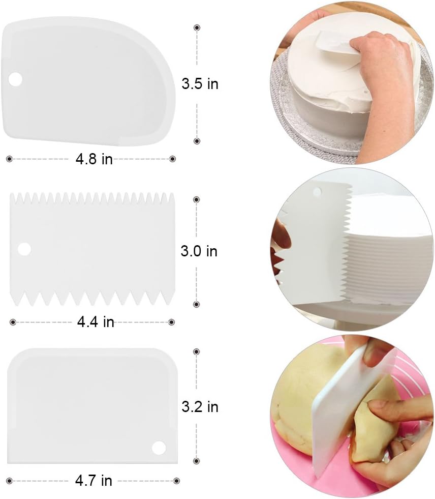  | Kootek 11 Inch Rotating Cake Turntable with 2 Icing Spatula and 3 Icing Smoother, Revolving Cake Stand White Baking Cake Decorating Supplies: Cake Stands