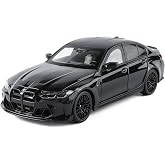 TGRCM-CZ 1:18 Scale BMW M3 Die-Cast Model Car with Openable Hood, Doors and Trunk, Foldable Seats and Mirrors, Collectible Display Model Car,Black