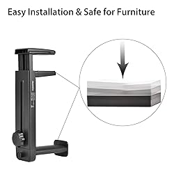 NEETTO HS906 Headphone Stand & Hanger 2 in 1, Above