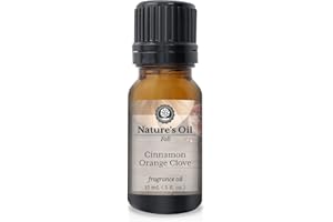 NATURE'S OIL Cinnamon Orange Clove Fragrance Oil (15ml) for Diffusers, Soap Making, Candles, Lotion, Home Scents, Linen Spray, Bath Bombs, Slime