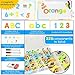 Seckton Magnetic Letters and Numbers for Toddlers 225 PCS Educational Spelling Learning Alphabet Refrigerator Magnets Toys for 2 3 4 5 Year Old Boys Girls Kids Teacher Children Christmas Birthday Gift
