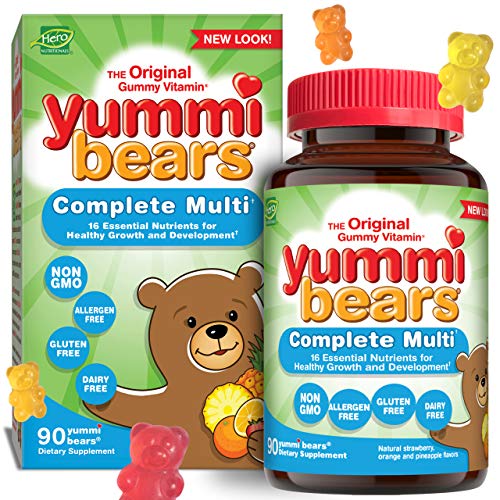 Yummi Bears Complete Multivitamin and Mineral Supplement, Gummy Vitamins for Kids, 90 Count (Pack of 1)