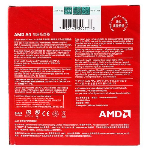 AMD A4-3400 APU with AMD Radeon 6410 HD Graphics 2.7GHz Socket FM1 65W Dual-Core Processor - Retail (AD3400OJGXBOX)