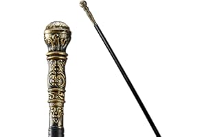 JOYIN Halloween Staff, Elegant Vintage Gold Walking Cane Prop Stick Kids Women Men Costume Party, Halloween Cane for Pretend and Play Costume, Vampire Dress Up Parties
