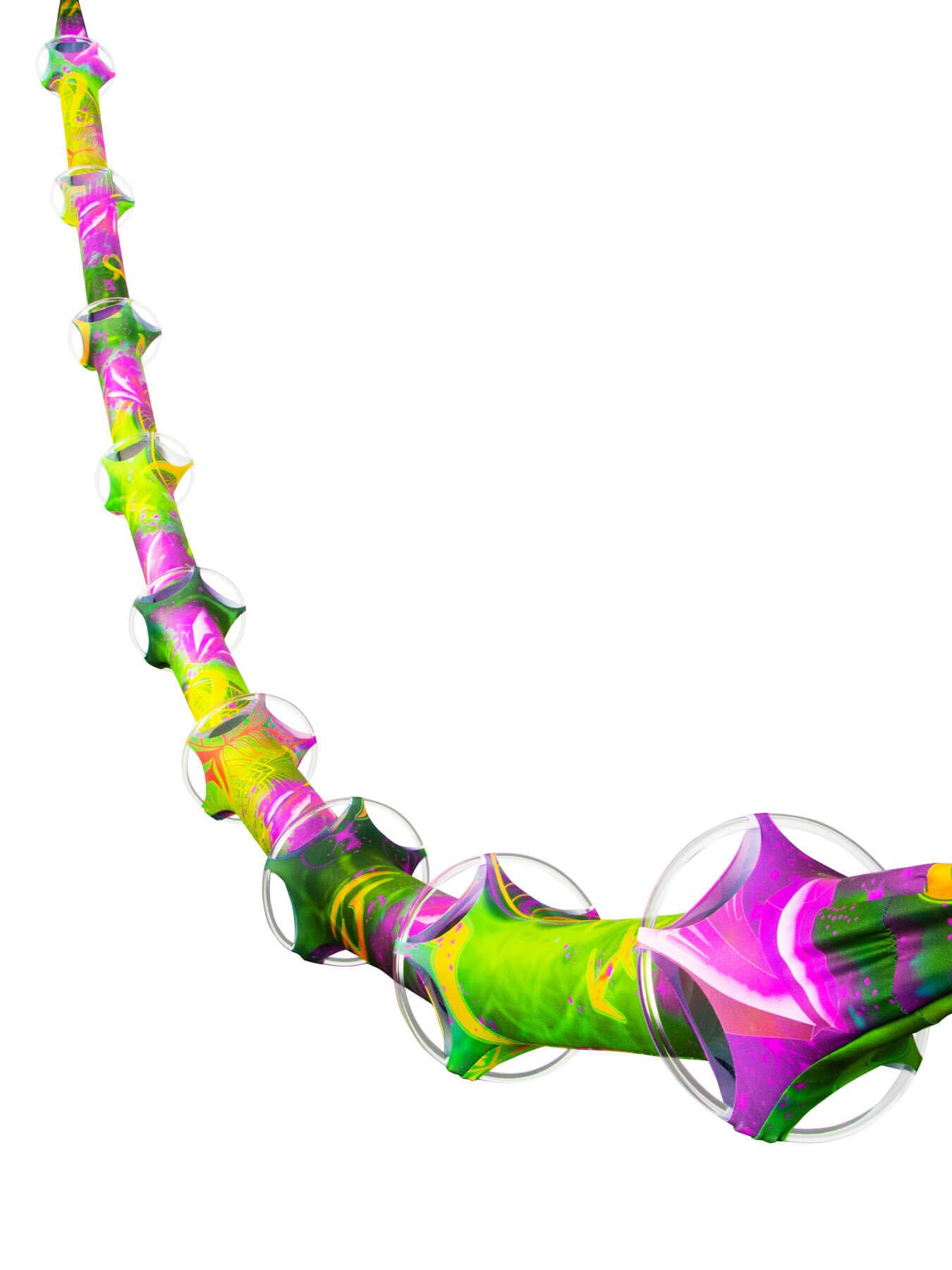 PSYWORK 7.5 m Black Light Decorative Object PSY Tentacle Zodiac Signs Green Diameter 25 cm