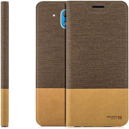 HTC Desire 526G Case Protector Flip Cover [zanasta] Premium Phone Wallet with Card Holder Slots [Slim Profile] Foldable Stand | Light-Brown