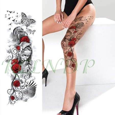 Tzxdbh 7pcs Imperméable Autocollant De Tatouage Fleur Montre